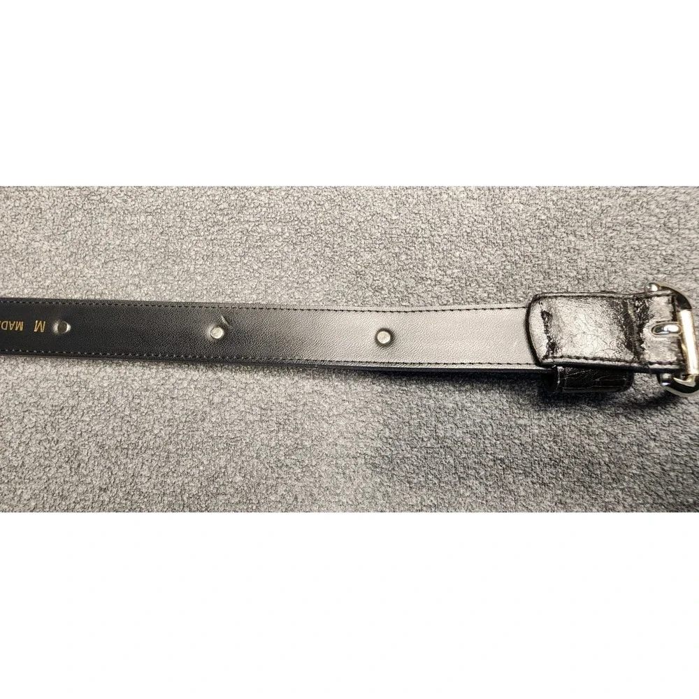 Vtg Navajo Trading Co Black Leather Navajo Belt Buffalo Nickels Size‎ 32